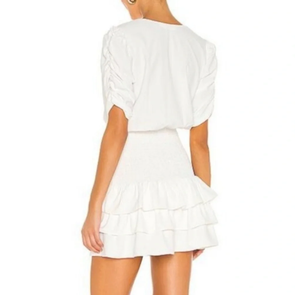 Amanda Uprichard Tabby Mini Dress in Ivory - Picture 2 of 5